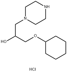 1-Cyclohexyloxy-3-piperazin-1-yl-propan-2-oldihydrochloride 구조식 이미지