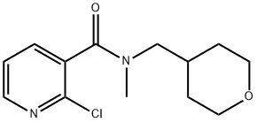 2-Chloro-N-methyl-N-(tetrahydro-2H-pyran-4-ylmethyl)nicotinamide 구조식 이미지