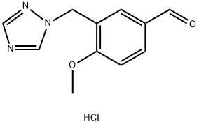 4-Methoxy-3-[1,2,4]triazol-1-ylmethyl-benzaldehyde hydrochloride 구조식 이미지