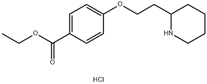 Ethyl 4-[2-(2-piperidinyl)ethoxy]benzoatehydrochloride Structure