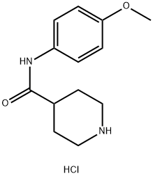 N-(4-Methoxyphenyl)-4-piperidinecarboxamidehydrochloride Structure