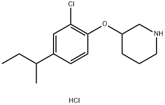 3-[4-(sec-Butyl)-2-chlorophenoxy]piperidinehydrochloride Structure