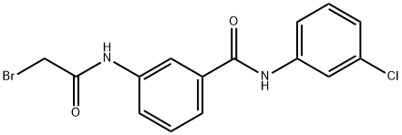 3-[(2-Bromoacetyl)amino]-N-(3-chlorophenyl)-benzamide 구조식 이미지