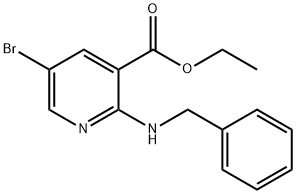 Ethyl 2-(benzylamino)-5-bromonicotinate 구조식 이미지