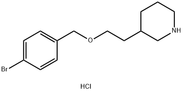 3-{2-[(4-Bromobenzyl)oxy]ethyl}piperidinehydrochloride 구조식 이미지