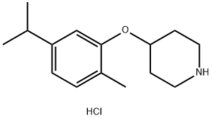 4-(5-Isopropyl-2-methylphenoxy)piperidinehydrochloride Structure