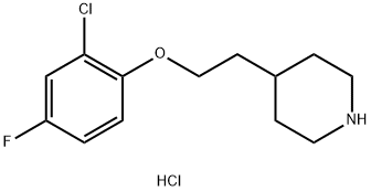4-[2-(2-Chloro-4-fluorophenoxy)ethyl]piperidinehydrochloride 구조식 이미지