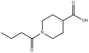 4-piperidinecarboxylic acid, 1-(1-oxobutyl)- Structure