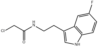 acetamide, 2-chloro-N-[2-(5-fluoro-1H-indol-3-yl)ethyl]- 구조식 이미지