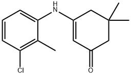 2-cyclohexen-1-one, 3-[(3-chloro-2-methylphenyl)amino]-5,5 구조식 이미지