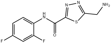 1,3,4-thiadiazole-2-carboxamide, 5-(aminomethyl)-N-(2,4-di 구조식 이미지