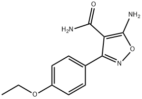 4-isoxazolecarboxamide, 5-amino-3-(4-ethoxyphenyl)- Structure