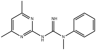 N'-(4,6-Dimethylpyrimidin-2-yl)-N-methyl-N-phenylguanidine 구조식 이미지