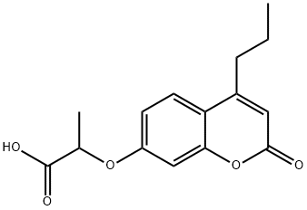 2-[(2-Oxo-4-propyl-2H-chromen-7-yl)oxy]-propanoic acid 구조식 이미지