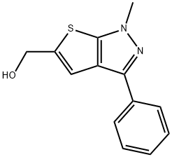 {1-Methyl-3-phenyl-1H-thieno[2,3-c]pyrazol-5-yl}methanol Structure