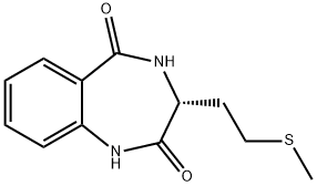 (3R)-3-[2-(Methylthio)ethyl]-3,4-dihydro-1H-1,4-benzodiazepine-2,5-dione 구조식 이미지