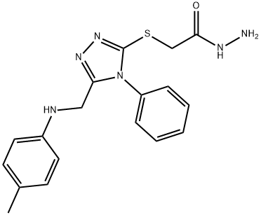 2-[(5-{[(4-Methylphenyl)amino]methyl}-4-phenyl-4H-1,2,4-triazol-3-yl)thio]acetohydrazide Structure