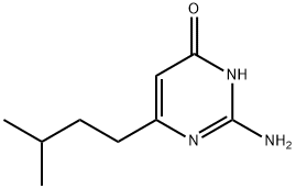 2-Amino-6-(3-methylbutyl)pyrimidin-4(3H)-one 구조식 이미지
