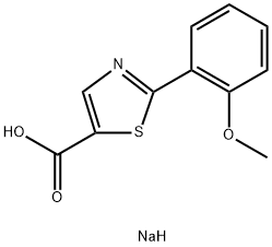 Sodium 2-(2-methoxyphenyl)-1,3-thiazole-5-carboxylate 구조식 이미지