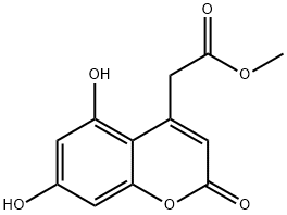 Methyl (5,7-dihydroxy-2-oxo-2H-chromen-4-yl)-acetate 구조식 이미지