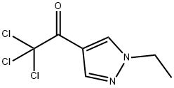 2,2,2-Trichloro-1-(1-ethyl-1H-pyrazol-4-yl)-ethanone Structure