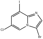 3-Bromo-6-chloro-8-iodoimidazo[1,2-a]pyridine Structure