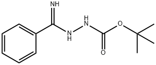 N'-[1-Amino-1-phenylmethylidene]-hydrazinecarboxylic acid tert-butyl ester 구조식 이미지