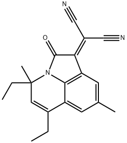 (4,6-Diethyl-4,8-dimethyl-2-oxo-4H-pyrrolo-[3,2,1-ij]quinolin-1(2H)-ylidene)malononitrile 구조식 이미지