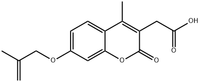 {4-Methyl-7-[(2-methylprop-2-en-1-yl)oxy]-2-oxo-2H-chromen-3-yl}acetic acid Structure