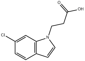 3-(6-Chloro-1H-indol-1-yl)propanoic acid 구조식 이미지