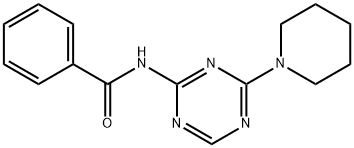N-(4-Piperidin-1-yl-1,3,5-triazin-2-yl)benzamide 구조식 이미지