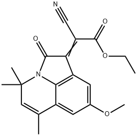 Ethyl (2Z)-cyano(8-methoxy-4,4,6-trimethyl-2-oxo-4H-pyrrolo[3,2,1-ij]quinolin-1(2H)-ylidene)acetate Structure