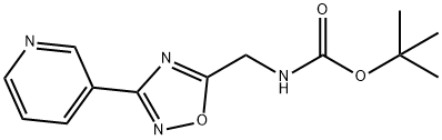 5-(tert-Butyloxycarbonyamino)methyl-3-pyridin-3-yl-[1,2,4]oxadiazole Structure