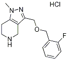 3-{[(2-Fluorobenzyl)oxy]methyl}-1-methyl-4,5,6,7-t etrahydro-1H-pyrazolo[4,3-c]pyridine hydrochlorid 구조식 이미지