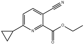 Ethyl 3-cyano-6-cyclopropyl-2-pyridinecarboxylate 구조식 이미지