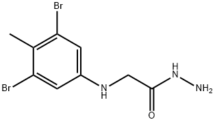 2-[(3,5-디브로모-4-메틸페닐)아미노]-아세토히드라지드 구조식 이미지