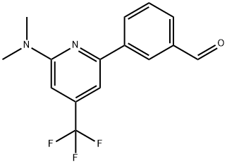 3-(6-Dimethylamino-4-trifluoromethyl-pyridin-2-yl) -benzaldehyde Structure