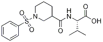 N-{[1-(Phenylsulfonyl)piperidin-3-yl]carbonyl}-L-valine 구조식 이미지