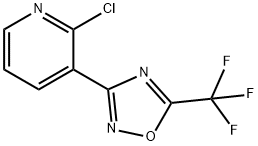 2-Chloro-3-[5-(trifluoromethyl)-1,2,4-oxadiazol-3-yl]pyridine Structure