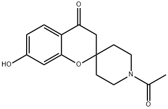 1'-Acetyl-7-hydroxyspiro[chromene-2,4'-piperidin]-4(3H)-one 구조식 이미지