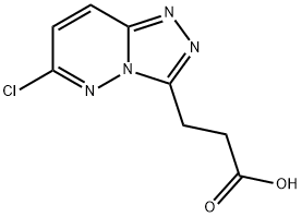 3-(6-Chloro[1,2,4]triazolo[4,3-b]-pyridazin-3-yl)propanoic acid 구조식 이미지