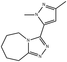 3-(1,3-Dimethyl-1H-pyrazol-5-yl)-6,7,8,9-tetrahydro-5H-[1,2,4]triazolo[4,3-a]azepine 구조식 이미지