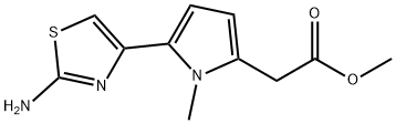 Methyl [5-(2-amino-1,3-thiazol-4-yl)-1-methyl-1H-pyrrol-2-yl]acetate 구조식 이미지