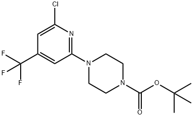 6-Chloro-2-(4-tert-butoxycarbonylpiperazino) -4-(trifluoromethyl)pyridine Structure