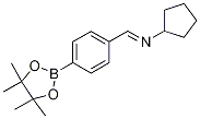 4-(Cyclopentyl)iminomethyl phenyl-boronic acid pinacol ester Structure
