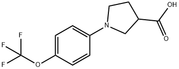 1-[4-(TRIFLUOROMETHOXY)PHENYL]PYRROLIDINE-3-CARBOXYLICACID 구조식 이미지