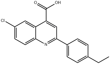 6-CHLORO-2-(4-ETHYLPHENYL)QUINOLINE-4-CARBOXYLICACID 구조식 이미지
