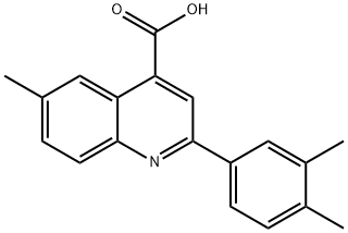 2-(3,4-DIMETHYLPHENYL)-6-METHYLQUINOLINE-4-CARBOXYLIC ACID Structure