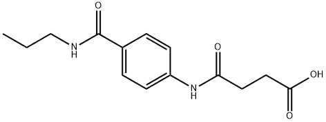 4-OXO-4-{4-[(PROPYLAMINO)CARBONYL]-ANILINO}BUTANOIC ACID 구조식 이미지