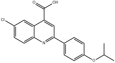 6-CHLORO-2-(4-ISOPROPOXYPHENYL)QUINOLINE-4-CARBOXYLIC ACID Structure